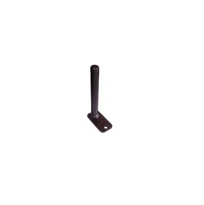 Threaded steel foot with mounting plate for industrial equipment and facility power parts