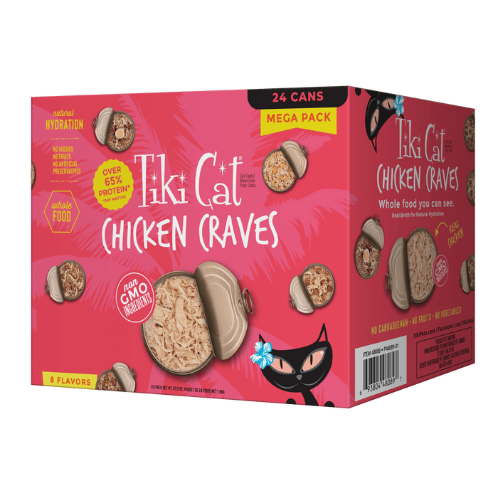 Tiki Cat Chicken Craves Mega Pack 8-Flavor Box 24/2.8 oz