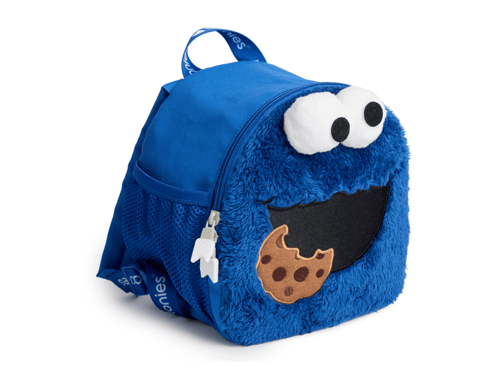 Toniebox Sesame Street Cookie Monster Backpack used to carry Toniebox, Tonies and accessories