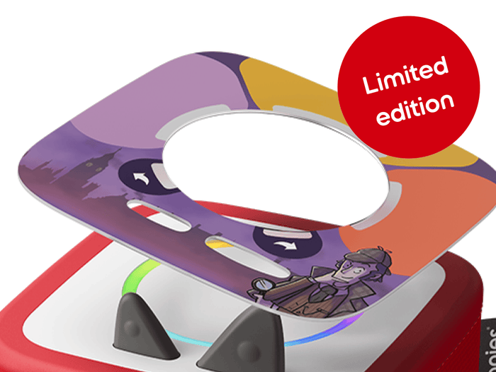 Tonieplay-The Junior Detectives Case of the Missing Genius Disc on red Toniebox 2 an audio player for kids