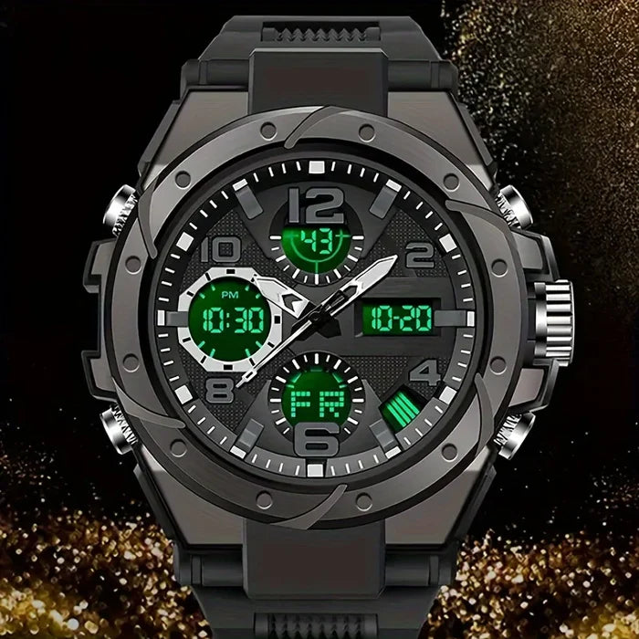 Trendy new men's sports watch, multifunctional electronic watch for teenagers and students