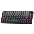 Redragon K673 GB 75% Wireless Gasket RGB Gaming Keyboard, 3-Modes 81 Keys PBT Compact Mechanical Keyboard w/Hot-Swap Socket, Dedicated Knob Control & 5-Layer Noise Dampening, Custom Linear Switch