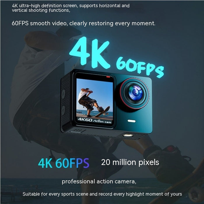 Waterproof 30 M True 4K Riding Camera Anti-shake Wide Angle HD Action Camera