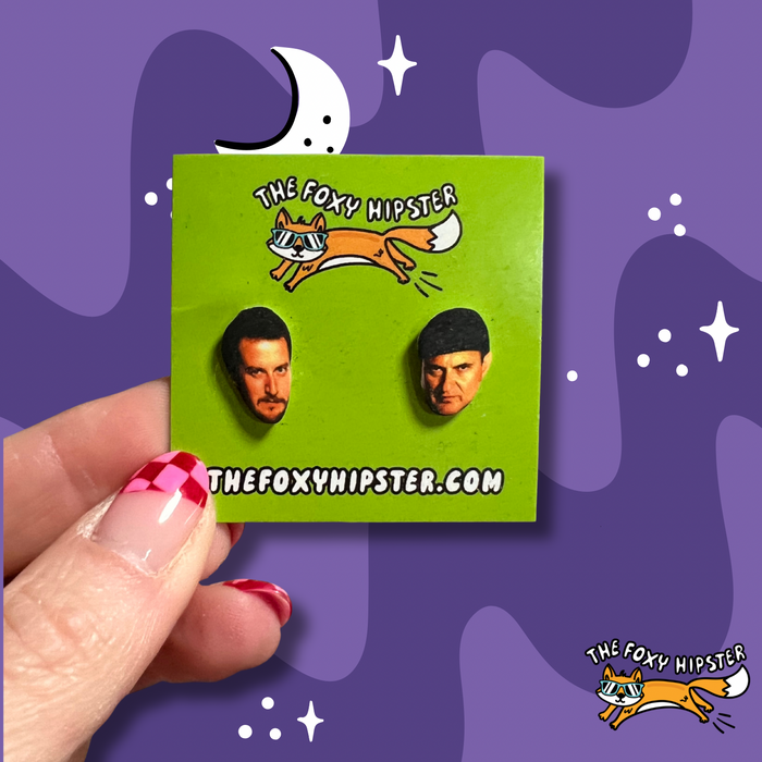 Wet Bandits Harry and Marv Stud Earrings
