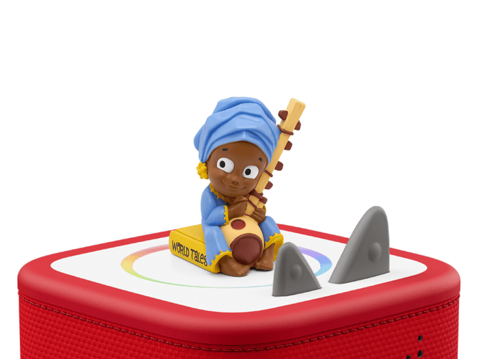 Worldwide Tales: West African Tales Tonie on a Red Toniebox