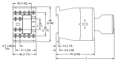 Eaton XTCE012B01C 12 AMP 3 Pole Contactor