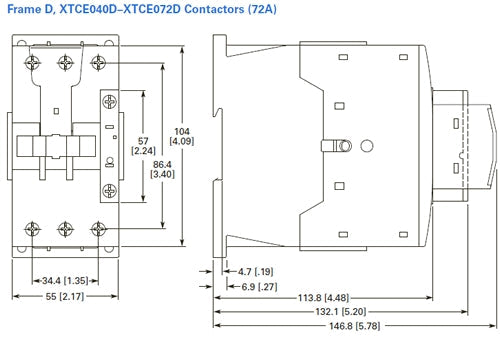 Eaton XTCE050D00A 50 AMP contactor