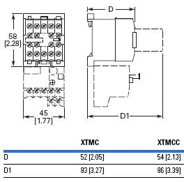 Eaton XTRM10A22L 4 pole Miniature Relay