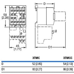 Eaton XTRM10A40H 4 pole Miniature Relay